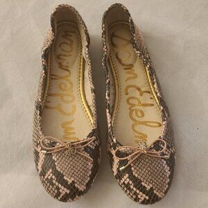 NEW Sam Edelman Felicia Mesa‎ Nude Snake Ballet